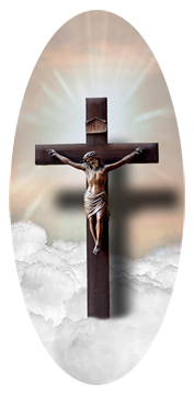 Crucifix Clouds Bronze